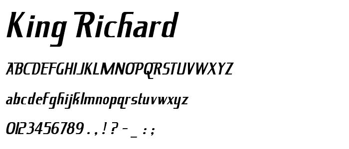 King Richard font